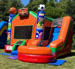 Sports Inflatable with Water Slide & Pool