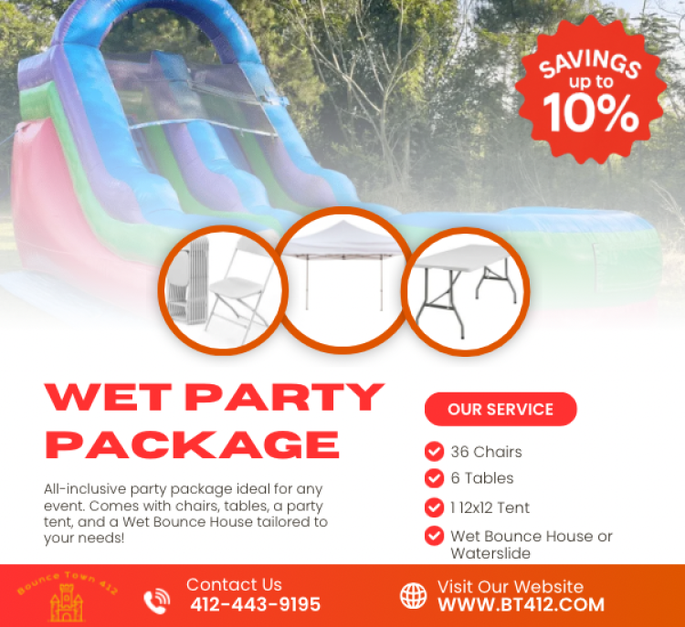 Wet Bounce House Party Package