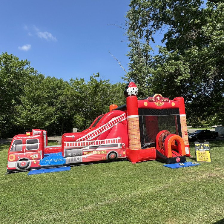 Fire Truck Combo Bounce House