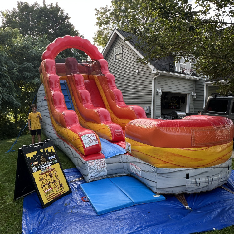 15' Giant Fire Water Slide