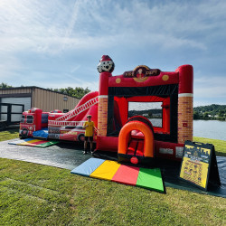Fire Truck Combo Bounce House