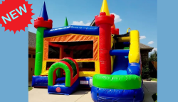 Rainbow Combo Bounce House