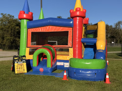Rainbow Combo Bounce House (DRY)